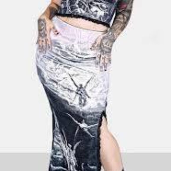 Forest Ink Judgement Day Maxi Skirt - Picture 1 of 1